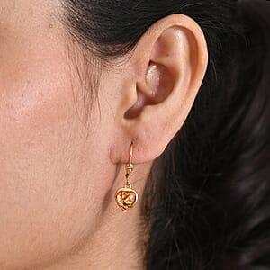 GP Whispers of Murano Style Heart Earrings in 18K Vermeil Yellow Gold Over Sterling Silver (Del. in 8-10 Days)
