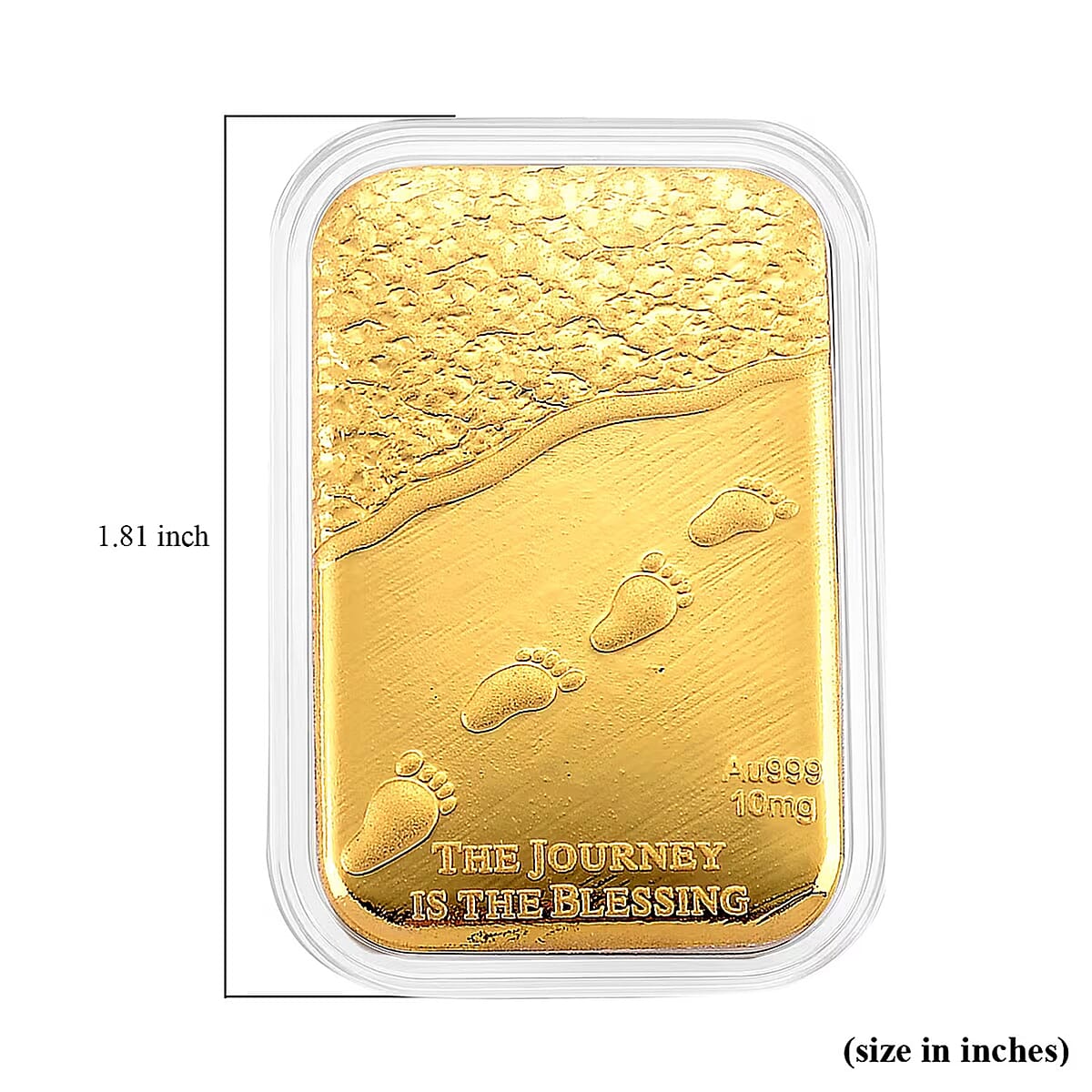 24K Yellow Gold The Journey is the Blessing Emboss Sheet 31x45.5mm (10mg) image number 5