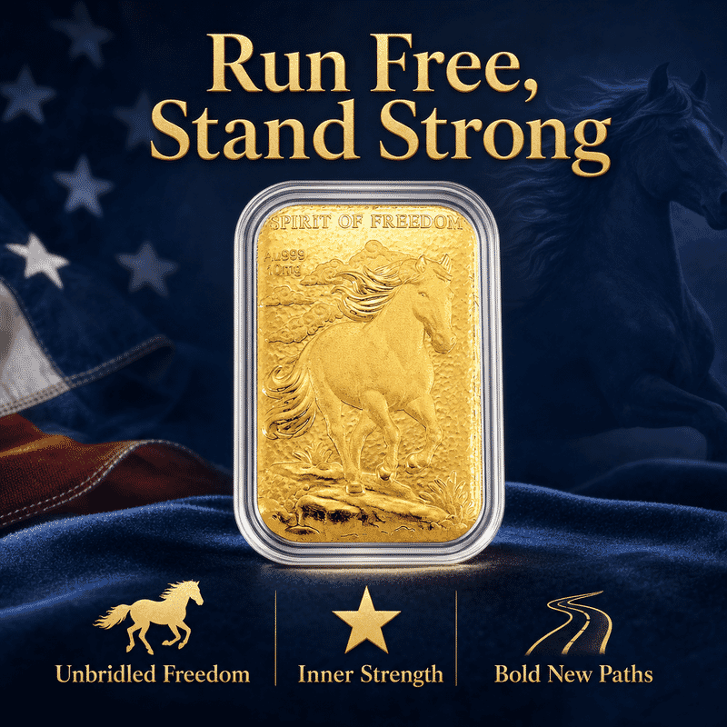 Spirit of Freedom 24k Gold Embossed Sheet 10mg