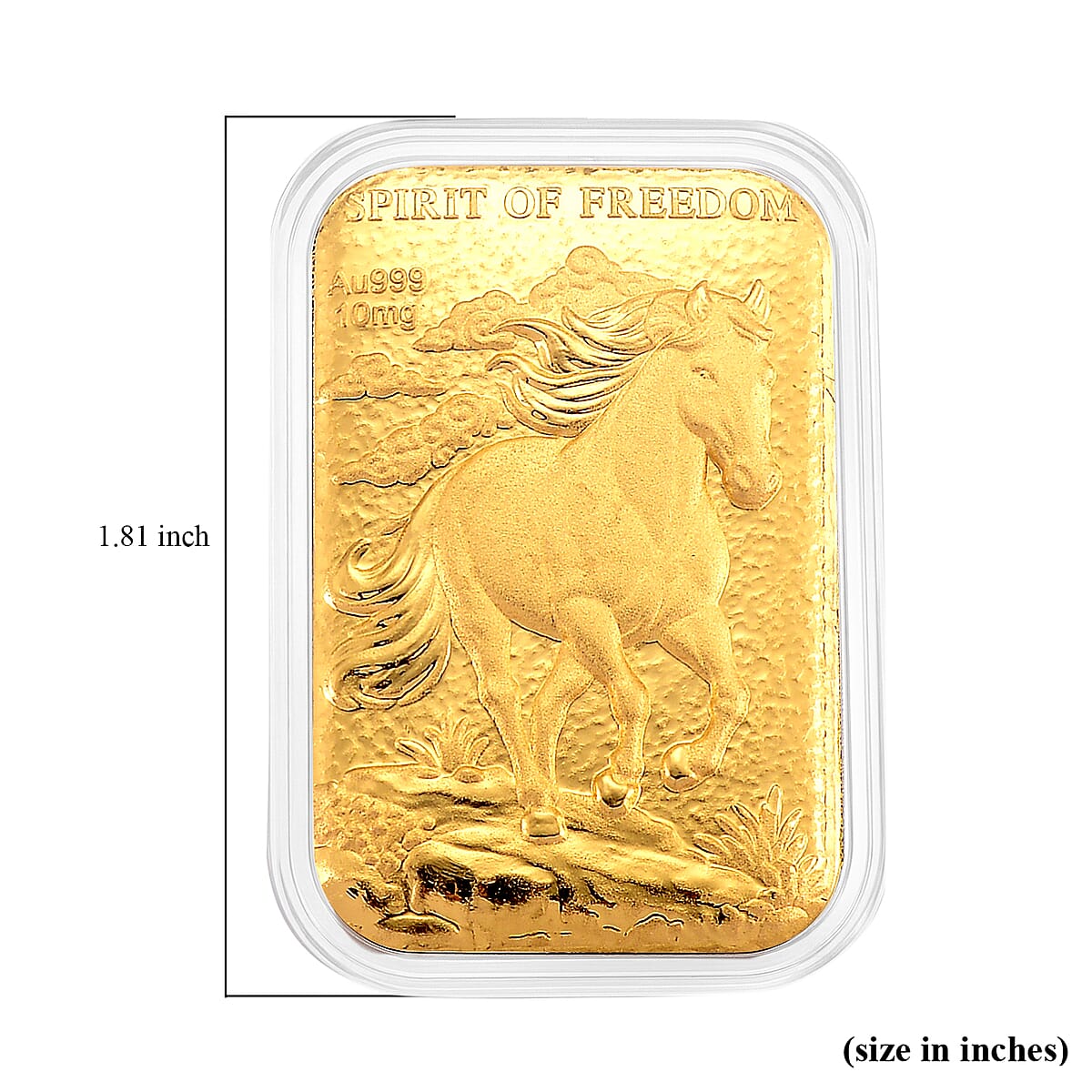24K Yellow Gold Spirit of Freedom Emboss Sheet 31x45.5mm (10mg) image number 4
