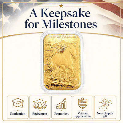 Spirit of Freedom 24k Gold Embossed Sheet 10mg