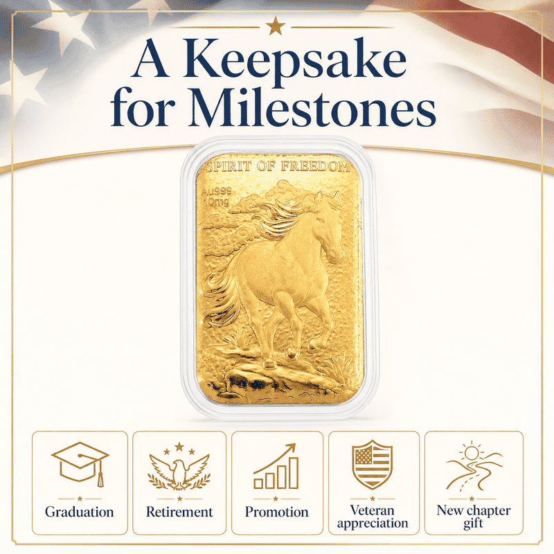 Spirit of Freedom 24k Gold Embossed Sheet 10mg
