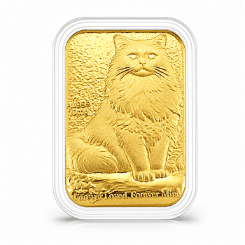 24K Yellow Gold Cat Emboss Sheet 31x45.5mm (10mg) - Product card gallery slide 1 (10178436628793)