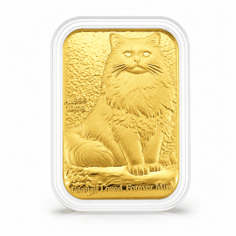 Cat 24k Gold Embossed Sheet 10mg