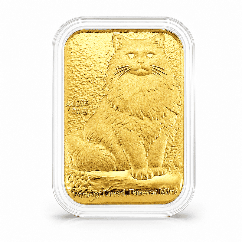 Cat 24k Gold Embossed Sheet 10mg
