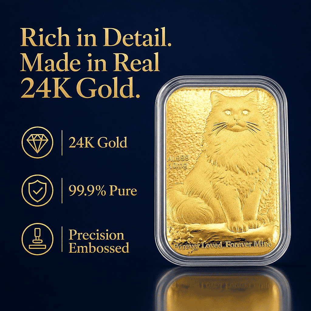 Cat 24k Gold Embossed Sheet 10mg