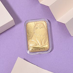 24K Yellow Gold Cat Emboss Sheet 31x45.5mm (10mg)