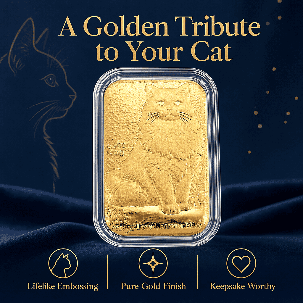 Cat 24k Gold Embossed Sheet 10mg