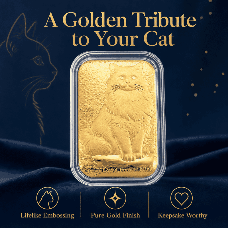 Cat 24k Gold Embossed Sheet 10mg