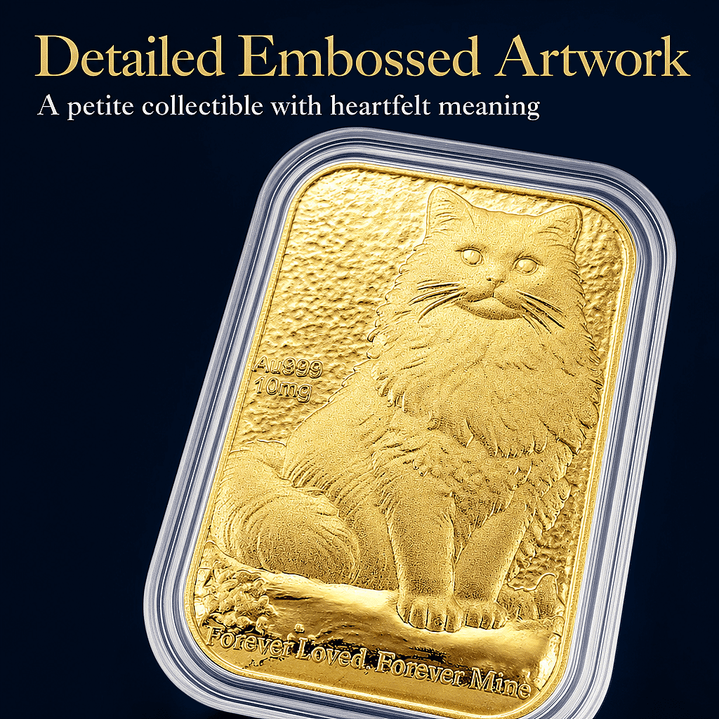Cat 24k Gold Embossed Sheet 10mg