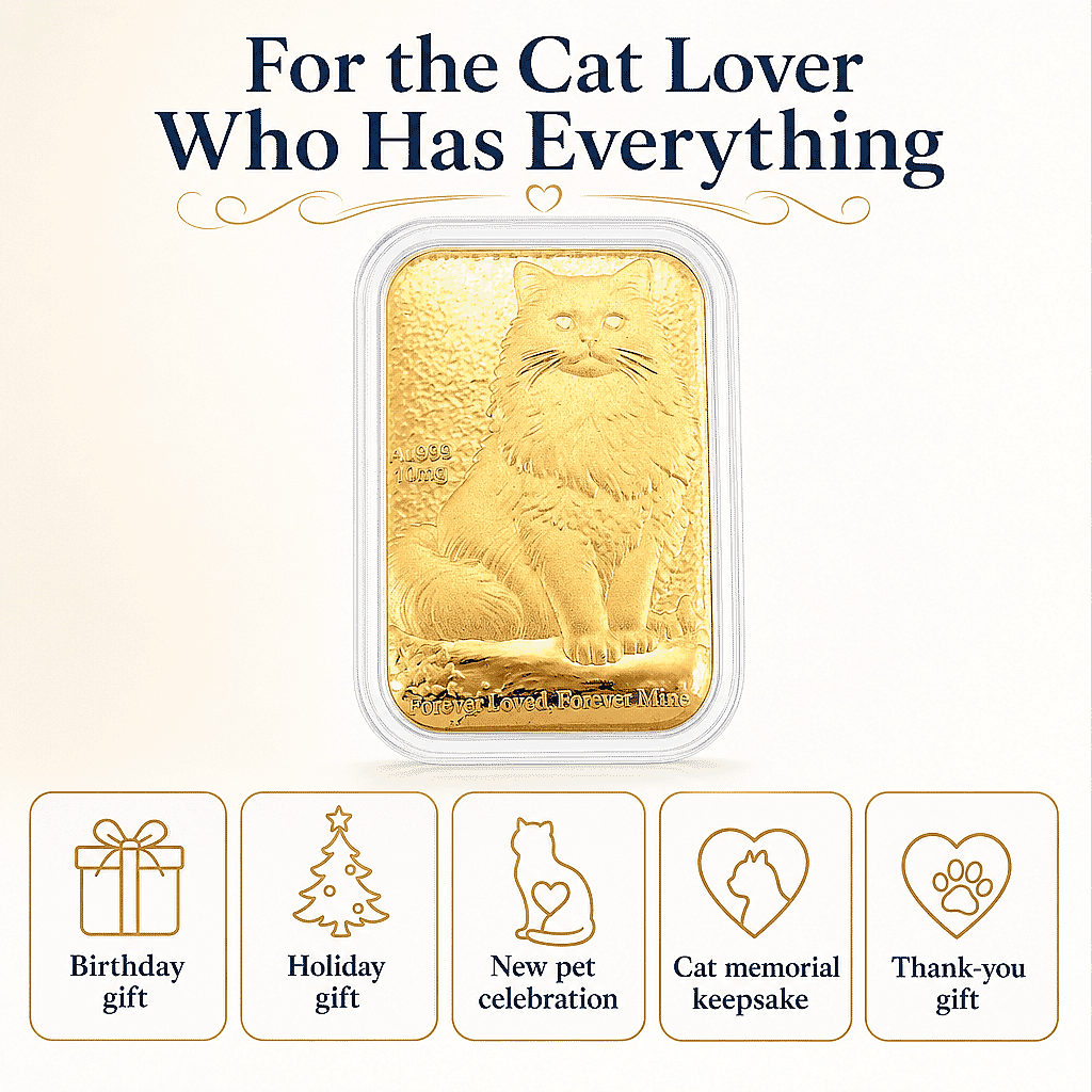 Cat 24k Gold Embossed Sheet 10mg