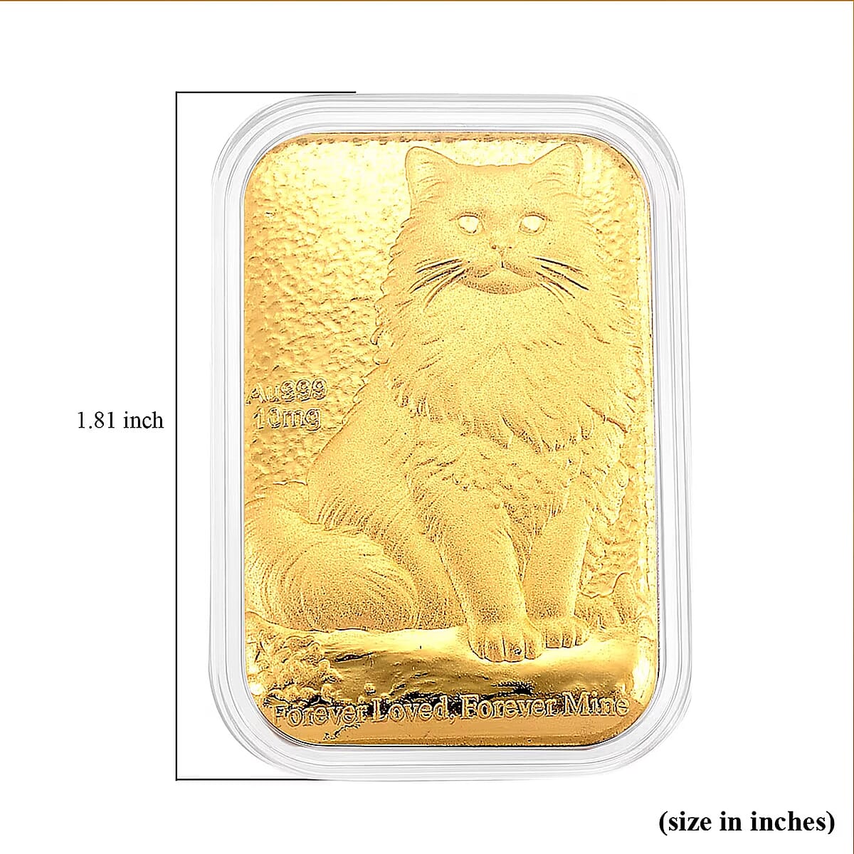 24K Yellow Gold Cat Emboss Sheet 31x45.5mm (10mg) image number 5