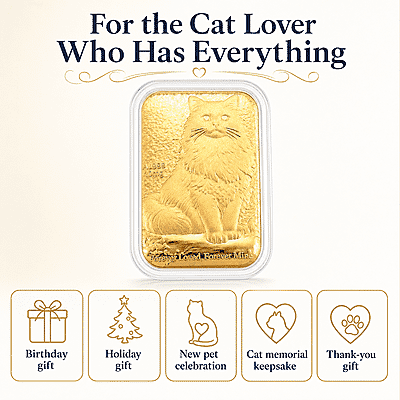 Cat 24k Gold Embossed Sheet 10mg