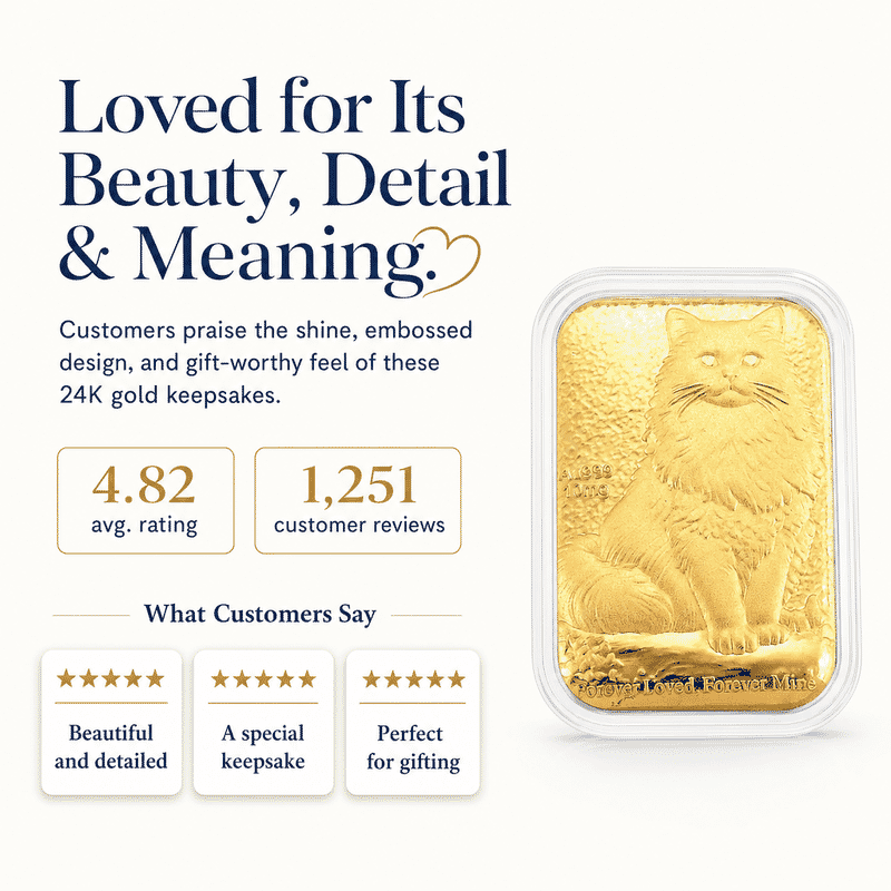 Cat 24k Gold Embossed Sheet 10mg