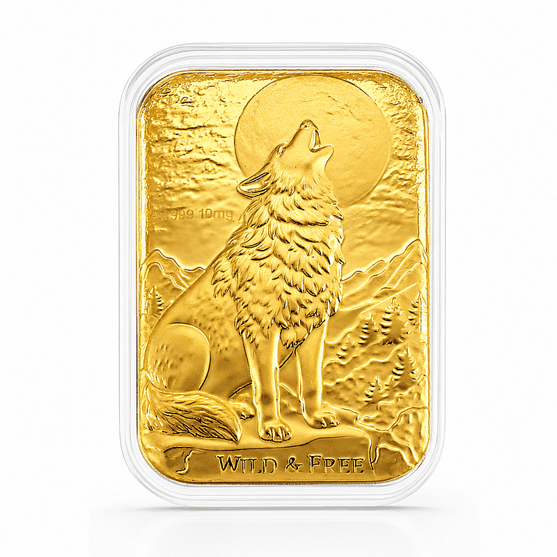 Wolf 24k Gold Embossed Sheet 10mg