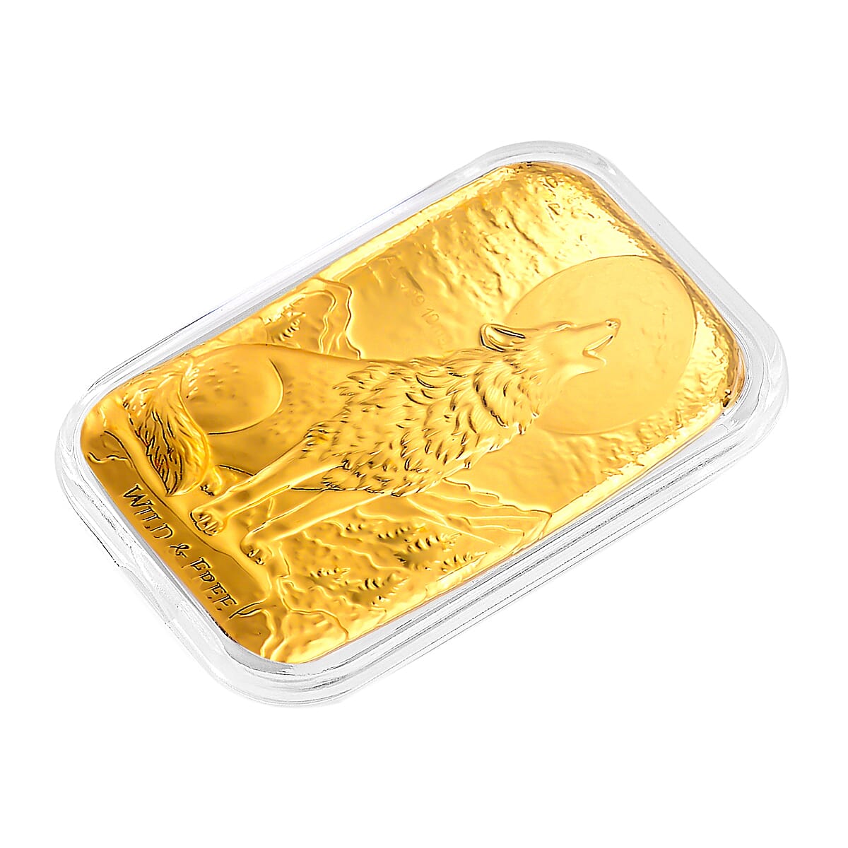 24K Golden Wild & Free Wolf Embossed Sheet (31x45.5mm) 10mg image number 2