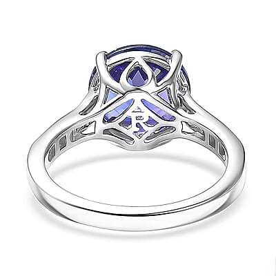 Rhapsody 950 Platinum  AAAA  Tanzanite   White Diamond  EF, VS Ring ,  Platinum Wt. 4.98 g 4.50 ctw