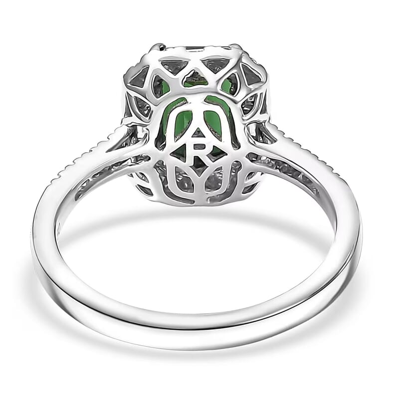 Certified & Appraised Rhapsody AAAA Santa Rosa Tourmaline and Diamond E-F VS 2.50 ctw Ring in 950 Platinum (Size 10.0)