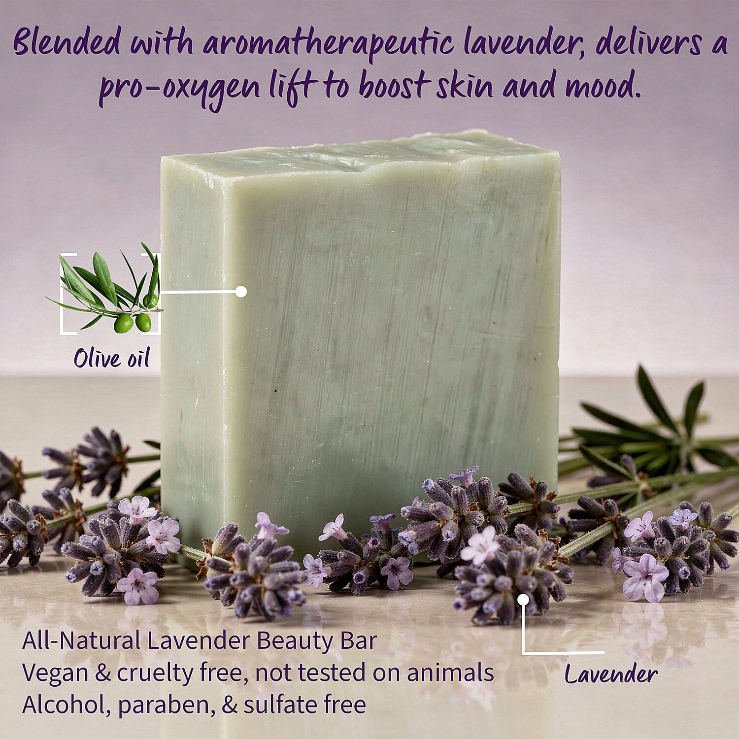 Mosaic Series Set of 3 Pure Natural Soap (3x 4.5oz) Rose, Lavender, Camomile