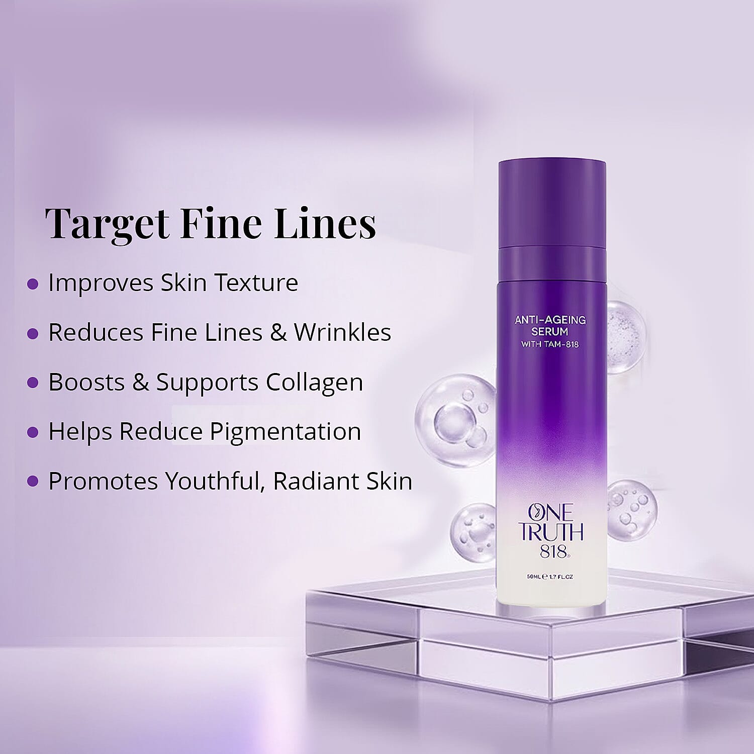 One Truth 818 Anti-Ageing Serum with Tam 818 Technology (1.7oz)