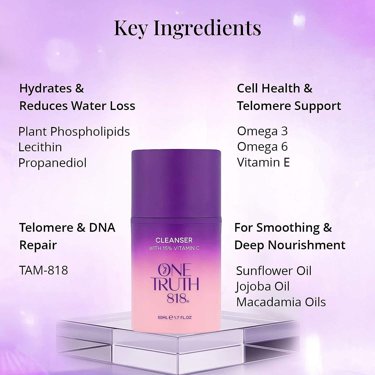 One Truth 818 Cleanser with 15% Vitamin C (1.07oz)