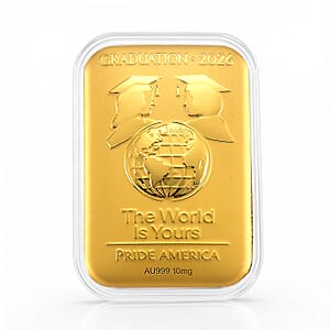 24K Golden The World Is Yours - Pride America Embossed Sheet (31x45.5mm) 10mg