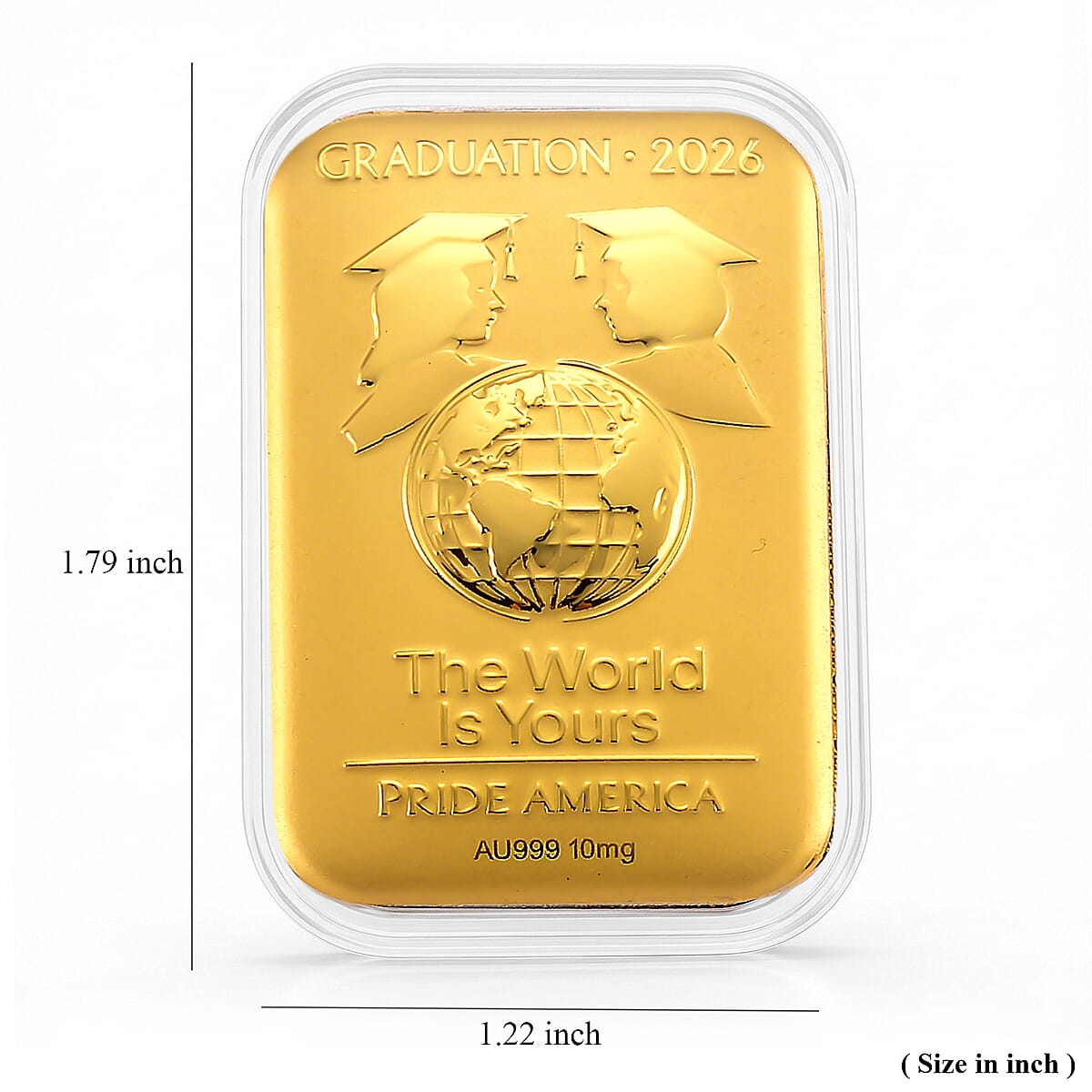 24K Golden The World Is Yours - Pride America Embossed Sheet (31x45.5mm) 10mg image number 4