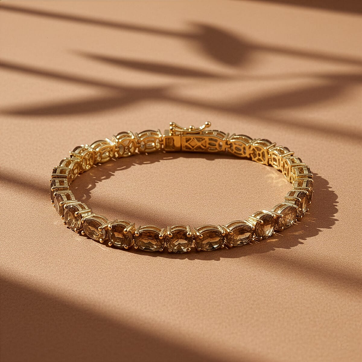 EverTrue Autumn Alexite 19.85 ctw Fireline Bracelet in 18K YG Plated (7.25 In) image number 1