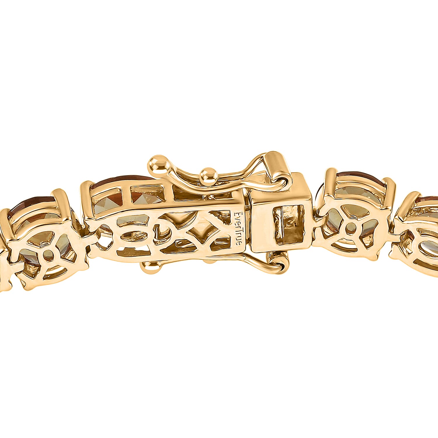 EverTrue Autumn Alexite 19.85 ctw Fireline Bracelet in 18K YG Plated (7.25 In)