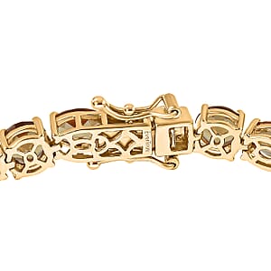 EverTrue Autumn Alexite 19.85 ctw Fireline Bracelet in 18K YG Plated (7.25 In)