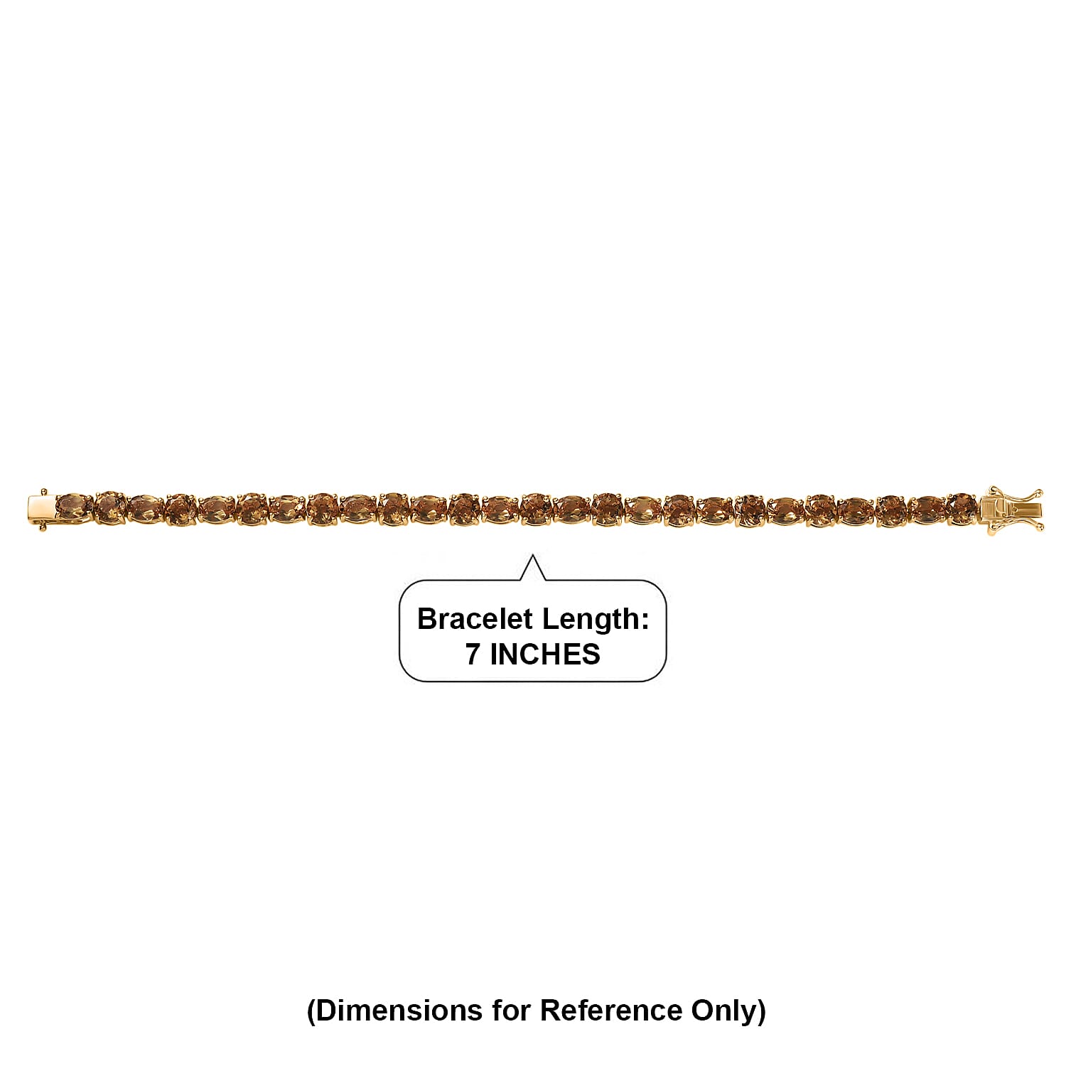 EverTrue Autumn Alexite 19.85 ctw Fireline Bracelet in 18K YG Plated (7.25 In)