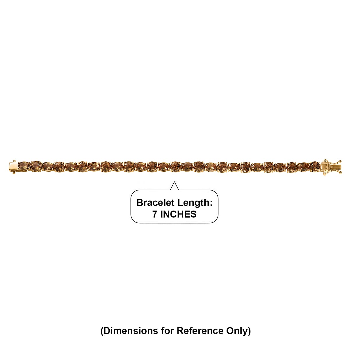 EverTrue Autumn Alexite 19.85 ctw Fireline Bracelet in 18K YG Plated (7.25 In) image number 4