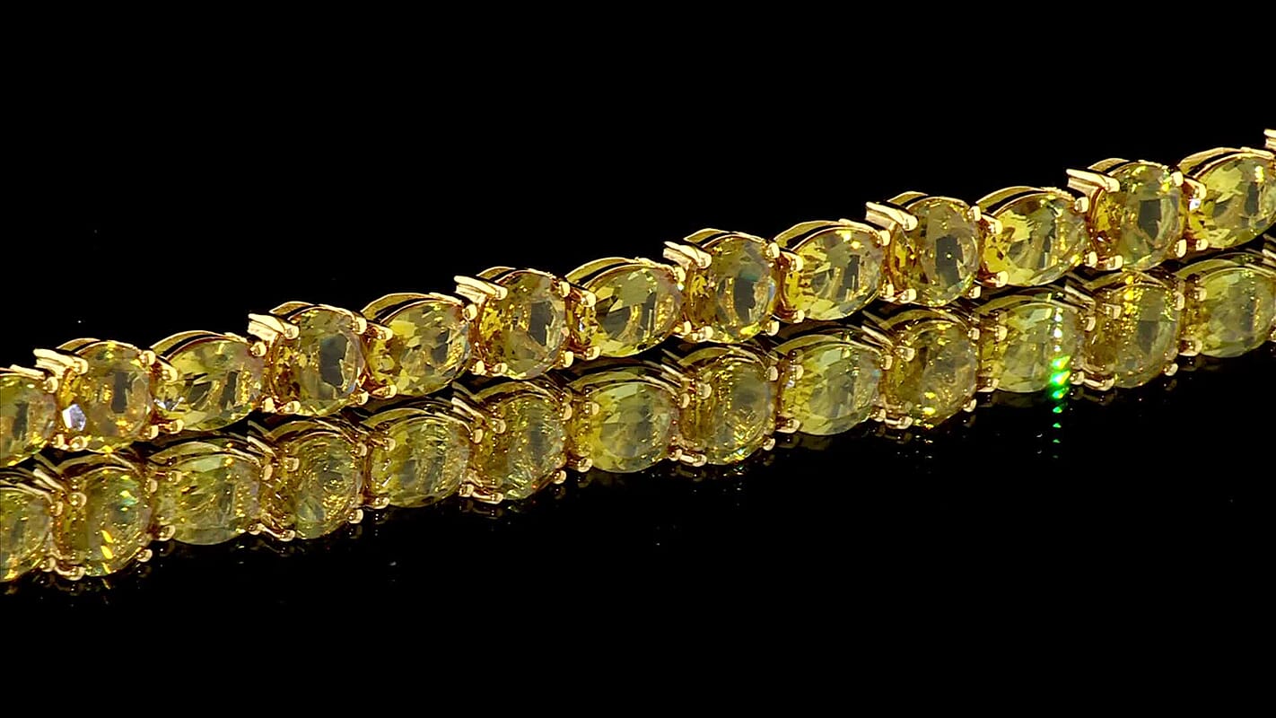 EverTrue Autumn Alexite Bracelet in 18K YG Plated (7.25 In) 19.85 ctw