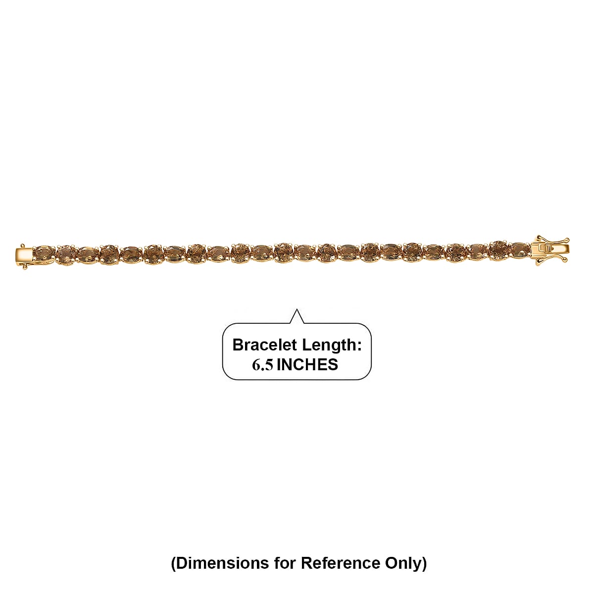 EverTrue Autumn Alexite 18.35 ctw Fireline Bracelet in 18K YG Plated (6.50 In) image number 4