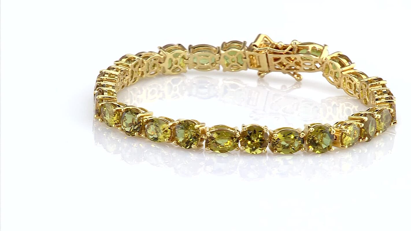 EverTrue Autumn Alexite Bracelet in 18K YG Plated (7.25 In) 19.85 ctw