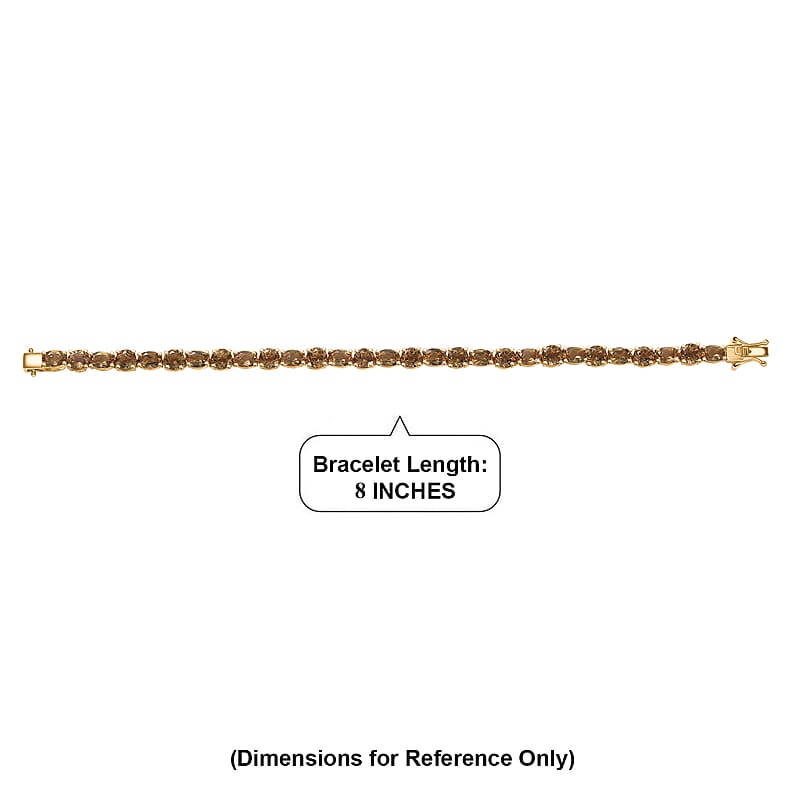 EverTrue Autumn Alexite 22.90 ctw Fireline Bracelet in 18K YG Plated (8.00 In)