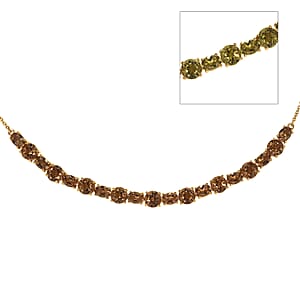 EverTrue Autumn Alexite 19.00 ctw Necklace in 18K YG Plated 18-20 Inches