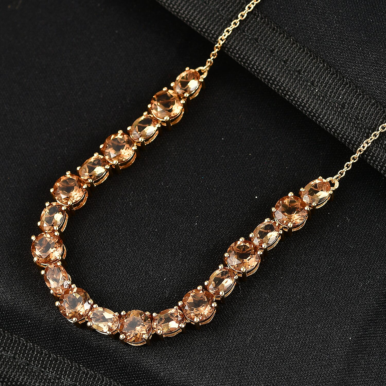 EverTrue Autumn Alexite 19.00 ctw Necklace in 18K YG Plated with ION Plated YG Stainless Steel 18-20 Inches