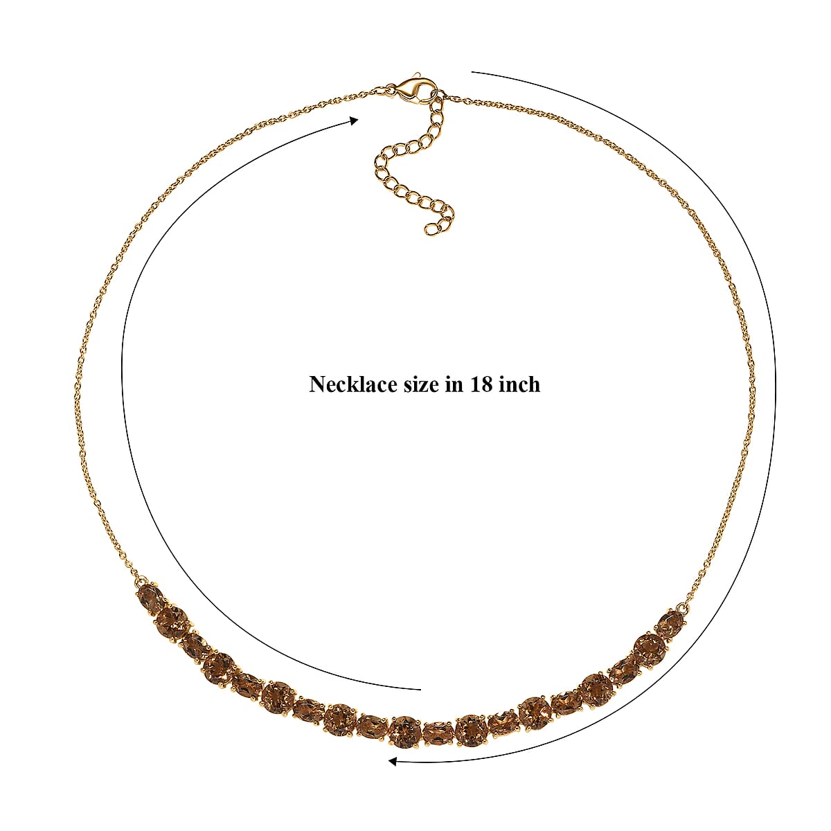 EverTrue Autumn Alexite 19.00 ctw Necklace in 18K YG Plated 18-20 Inches image number 5