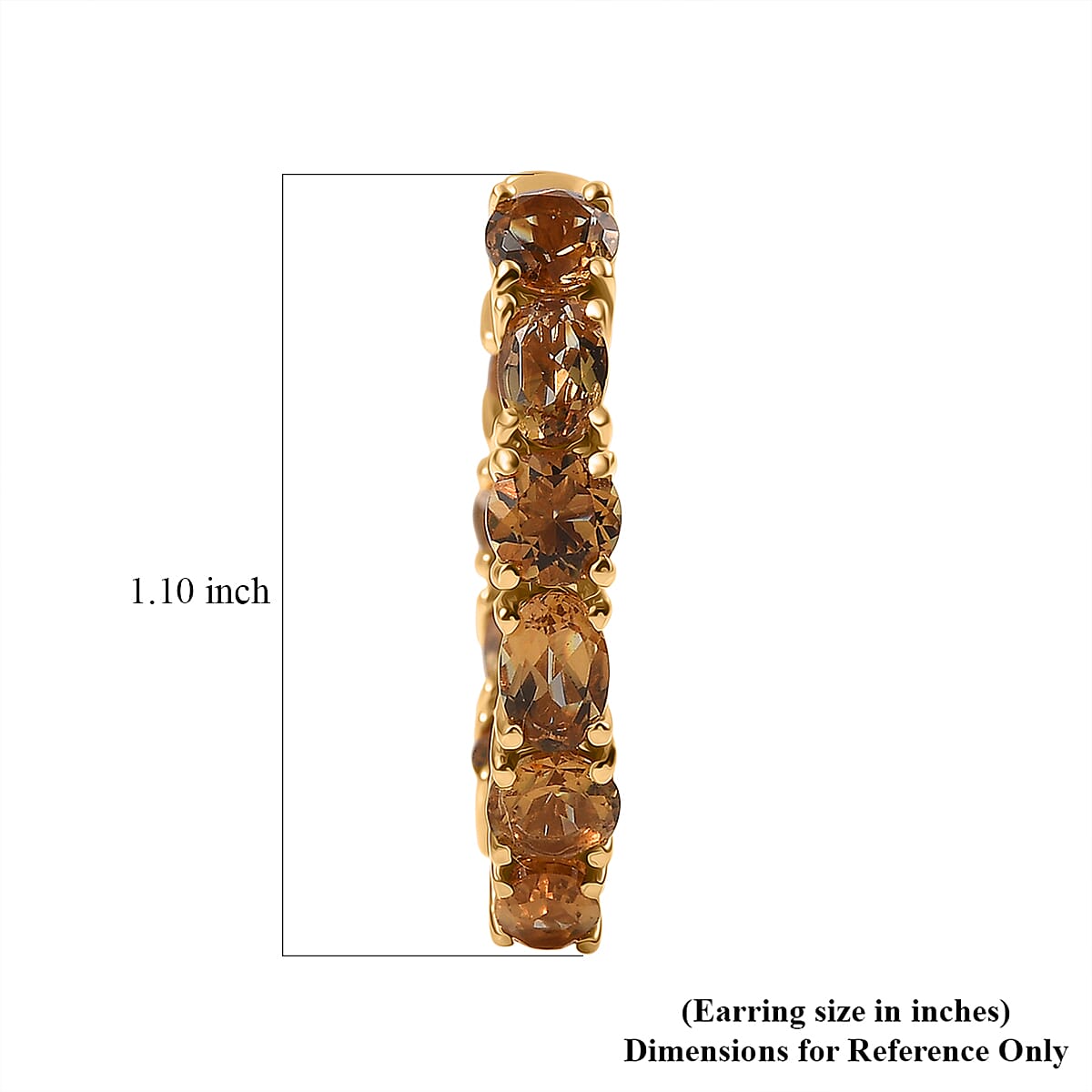 EverTrue Autumn Alexite 8.90 ctw Fireline Hoop Earrings in 18K YG Plated image number 4