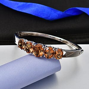 EverTrue Autumn Alexite  16.80 ctw Fireline Bangle Bracelet in Platinum Bond (6.50 In)