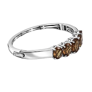 EverTrue Autumn Alexite  16.80 ctw Fireline Bangle Bracelet in Platinum Bond (6.50 In)