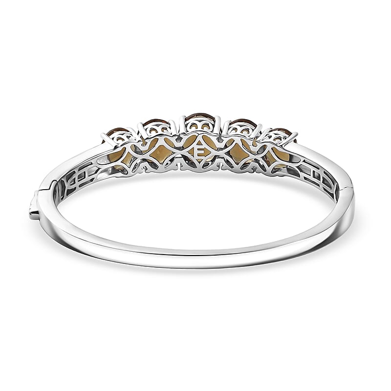 EverTrue Autumn Alexite  16.80 ctw Fireline Bangle Bracelet in Platinum Bond (6.50 In)