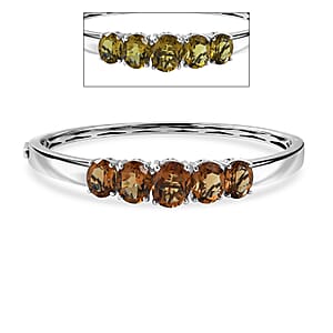 EverTrue Autumn Alexite 16.80 ctw Fireline Bangle Bracelet in Platinum Bond (7.25 In)