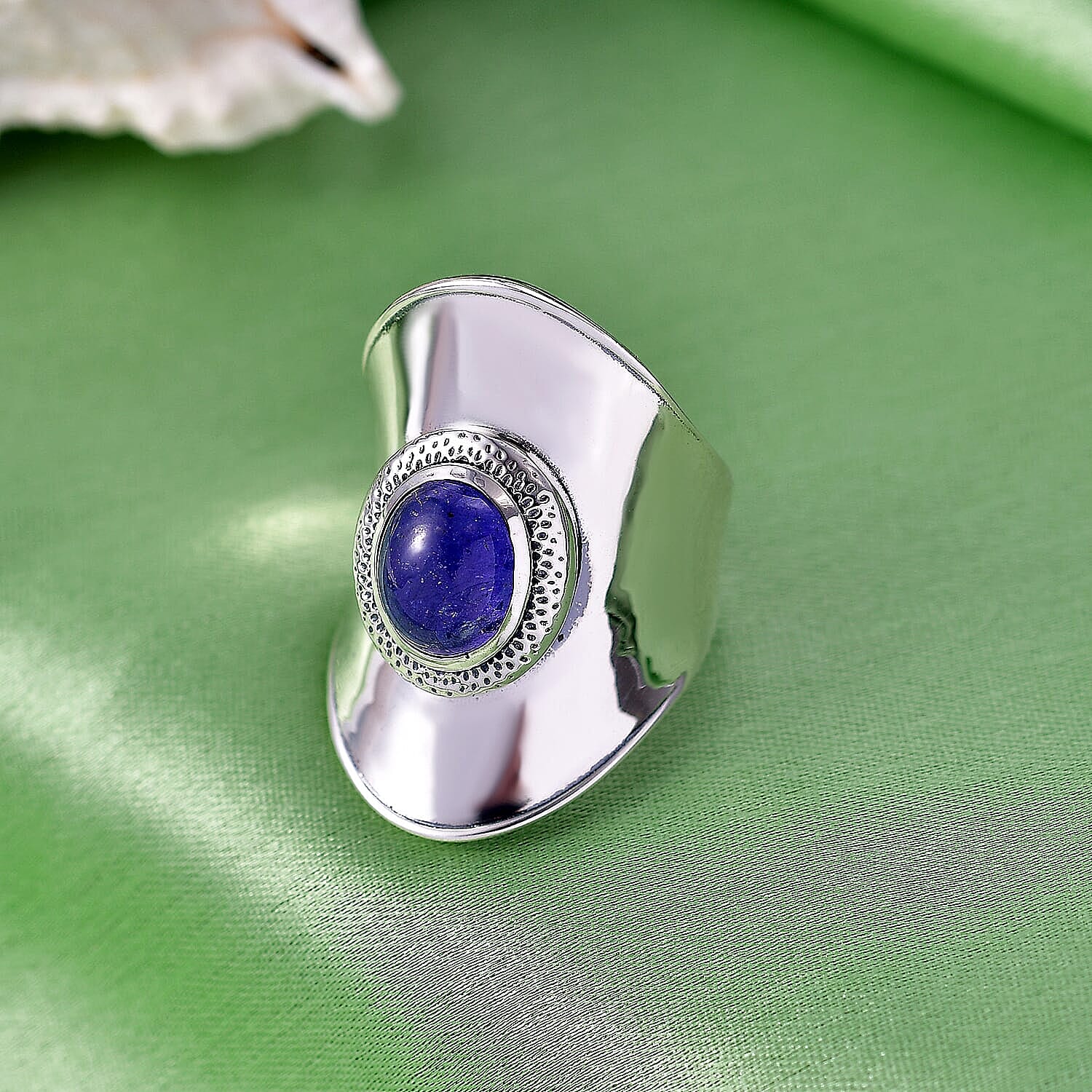 D'Joy Passport to Israel Artisan Crafted Tanzanite 3.75 ctw Solitaire Ring in Sterling Silver (Size 6.0)
