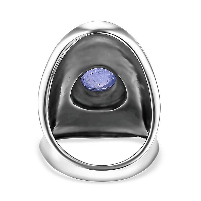 D'Joy Passport to Israel Artisan Crafted Tanzanite 3.75 ctw Solitaire Ring in Sterling Silver (Size 6.0)