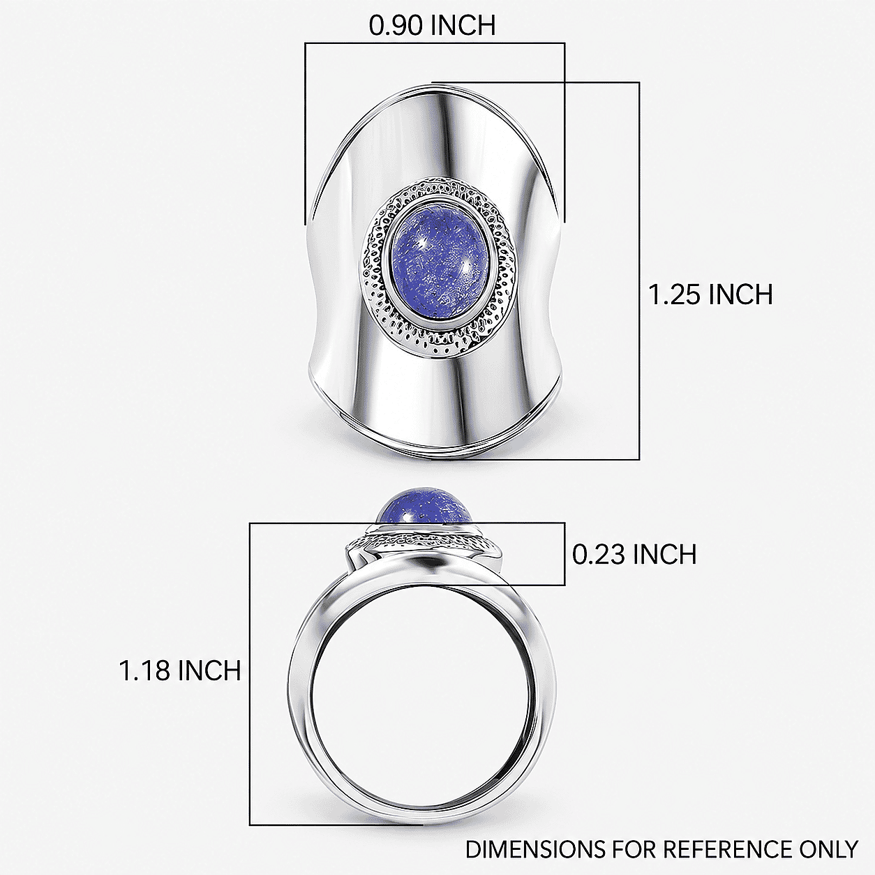 D'Joy Passport to Israel Artisan Crafted Tanzanite 3.75 ctw Solitaire Ring in Sterling Silver (Size 6.0)