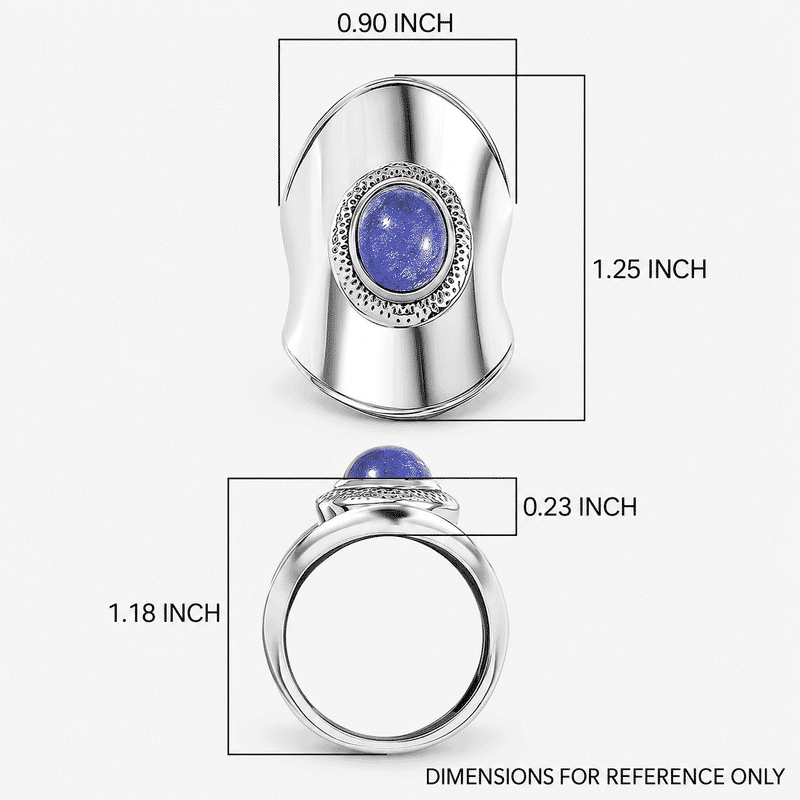 D'Joy Passport to Israel Artisan Crafted Tanzanite 3.75 ctw Solitaire Ring in Sterling Silver (Size 6.0)