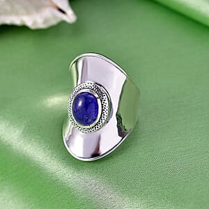 D'Joy Passport to Israel Artisan Crafted Tanzanite 3.75 ctw Solitaire Ring in Sterling Silver (Size 8.0)