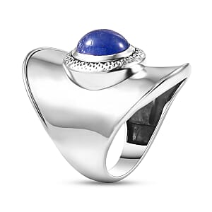 D'Joy Passport to Israel Artisan Crafted Tanzanite 3.75 ctw Solitaire Ring in Sterling Silver (Size 8.0)